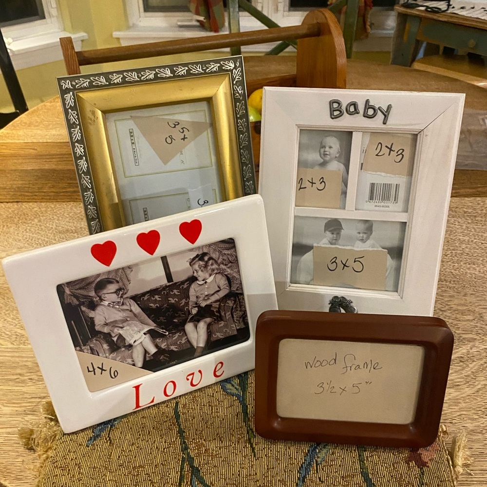 Classic Love Photo Frame Collection - White, Gold, Brown